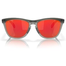 Oakley Солнцезащитные очки Oakley OO9284 Frogskins Range с круглыми линзами из биоматериала, защита от UV Серый (Matte Grey Smoke/Grey Ink/Prizm Ruby)