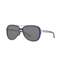 Oakley Солнцезащитные очки Split Time с поляризованными линзами и металлической конструкцией Черный (Matte Transparent Blue/Prizm Black)