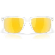 Oakley Мужские квадратные солнцезащитные очки Oakley OO9102 Holbrook, UV-защита, стильный дизайн Прозрачный (Clear/Prizm 24k Polarized)