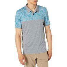 Oakley Поло для гольфа Oakley Men's Sand Block с защитой UPF 50+ и влагоотводящей технологией Синий (Blue)