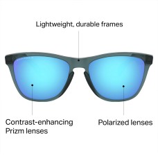 Oakley Поляризованные солнцезащитные очки Oakley Frogskins Prizm Черный (Crystal Black/Prizm Sapphire Polarized)