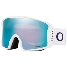 Oakley Лыжные очки Line Miner с цилиндрической линзой для отличного периферийного обзора Белый (Matte White/Prizm Snow Sapphire Irid)