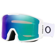Oakley Лыжные очки Line Miner с цилиндрической линзой для отличного периферийного обзора Белый (Matte White Strap/Prizm Snow Argon Iridium Lens)