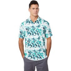 Oakley Короткая рубашка Oakley Everywhere Verve с коротким рукавом из 100% полиэстера, с карманами и тропическим принтом Зеленый (Floral Print Emerald)