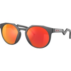 Oakley Солнцезащитные очки HSTN Prizm с технологией Prizm, рамка из BiO-Matter, удобные носовые подушки Unobtainium Серый (MatteCrbn/GraySmoke w/Prizm Ruby)