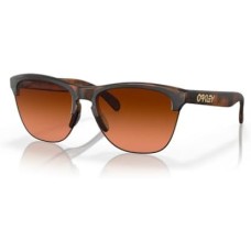 Oakley Мужские круглые солнцезащитные очки Oakley Frogskins Lite OO9374 с набором аксессуаров и футляром Коричневый (Matte Brown Tortoise / Prizm Brown Gradient)