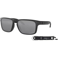 Oakley Мужские солнцезащитные очки Oakley Holbrook OO9102 с креплением и аксессуарами VISIOVA Черный (Matte Black / Prizm Black Polarized (9102d6))