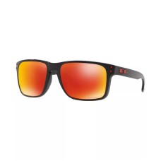 Oakley Мужские поляризованные солнцезащитные очки Holbrook XL квадратной формы Черный (BLACK / RED MIRROR POLAR)