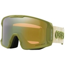 Oakley Лыжные очки Line Miner размера L с технологией Prizm, гибкая рама, 50мм ремень Зеленый (Sage Kotsenburg Signatur)