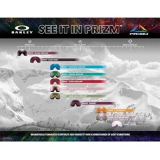 Oakley Лыжные очки Line Miner размера L с технологией Prizm, гибкая рама, 50мм ремень Розовый (Pink Logo Collage)
