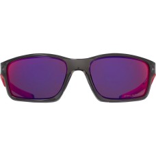 Oakley Солнцезащитные очки Chainlink с поляризованными линзами, прочной оправой и защитой от UV-излучения Красный (Grey Smoke/OORed Irid Polar)