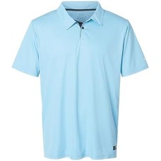 Oakley Мужское поло Oakley с атлетическим кроем из 100% полиэстера и двухкнопочной планкой Синий (Carolina Blue)
