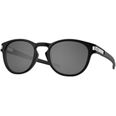 Oakley Круглые солнцезащитные очки с легкой конструкцией, Low Bridge Fit, матовые черные/Prizm Sapphire, 53 мм Черный (Matte Black Ink/Prizm Black Polarized)