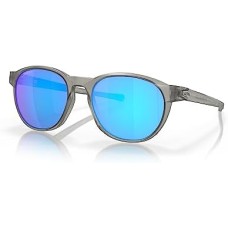 Oakley Круглые солнцезащитные очки Reedmace с поляризованными линзами, черный матовый Bio-Matter Серый (Matte Grey Ink/Prizm Sapphire)