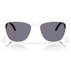 Oakley Мужские круглые солнцезащитные очки Frogskins Hybrid, матовые белые/Prizm серые, 55 мм, био-материал Нет цвета (NOCOLOR)
