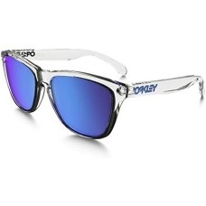 Oakley Солнцезащитные очки Frogskins Crystal Clear с линзами Prizm Sapphire Iridium, 55 мм, с высокой защитой от UV Нет цвета (NOCOLOR)