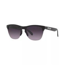 Oakley Мужские солнцезащитные очки OO9374 Frogskins Lite, круглые, полуободковые, ширина линз 63 мм Черный (Matte Black)