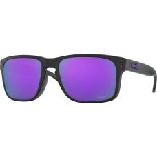 Oakley Солнцезащитные очки Holbrook с линзами Prizm, легкая и прочная оправа, идеально оптическое выравнивание Черный (Matte Black/Prizm Violet)