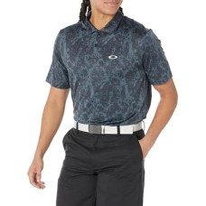 Oakley Лонгслив Oakley Мужской Marble Jacquard с уникальным влагоотводящим материалом и застежкой на кнопках Зеленый (Dark Slate)