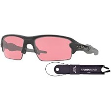 Oakley Мужские очки Oakley Flak 2.0 для низкой переносицы с азиатской посадкой + дополнительные аксессуары Черный (Polished Black / Prizm Dark Golf)