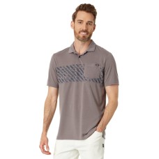 Oakley Поло Oakley Sand Stripe с карманом, 80% переработанный полиэстер и стильный дизайн Серый (Storm Front)
