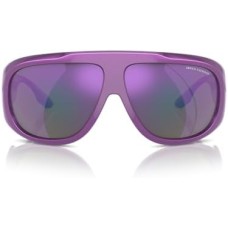 Oakley Солнцезащитные очки Ax4143SU Universal Fit, серебристая металлическая оправа, серые зеркальные линзы Фиолетовый (Metalized Purple/Grey Mirrored Violet)
