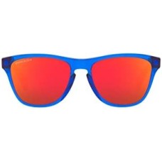 Oakley Квадратные детские солнцезащитные очки Oj9009 Frogskins XXS для возраста 5-10 лет, материал O-Matter Синий (Crystal Blue/Prizm Ruby)