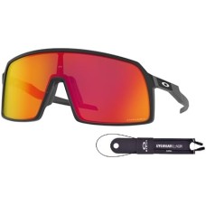 Oakley Солнцезащитные очки Oakley Sutro Low Bridge Fit Asian Fit OO9406A с защитным шнурком и дизайнерским комплектом iWear Черный (Matte Black / Prizm Ruby)