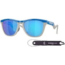 Oakley Мужские солнечные очки Oakley Frogskins Hybrid OO9289 + аксессуар в комплекте + дизайнерский набор iWear Синий (Primary Blue/Cool Grey / Prizm Sapphire)