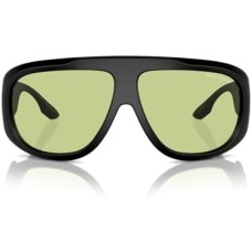 Oakley Солнцезащитные очки Ax4143SU Universal Fit, серебристая металлическая оправа, серые зеркальные линзы Черный (Matte Black/Light Green)