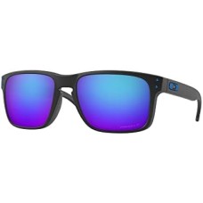 Oakley Мужские прямоугольные поляризационные солнцезащитные очки с низким мостом, комфортная посадка Черный (Matte Black/Prizm Sapphire Iridium Polarized)