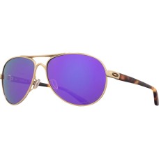 Oakley Солнцезащитные очки с поляризованными линзами для небольших лиц, градиентное затемнение. Золотой (Satin Gold/PRIZM Volt Polar)