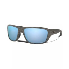 Oakley Мужские солнцезащитные очки Polarized Prizm в стиле Woodgrain, модель OO9416 64 Split Shot, с прямоугольной оправой, большого размера Коричневый (WOODGRAIN/PRIZM DEEP H2O POLARIZED)