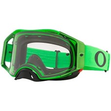 Oakley MX-очки Airbrake с защитными линзами Plutonite™ и 5-мм системой Roll-Off, включая 2 рулона пленки и 7 съемных защитных пленок Прозрачный (Moto Green Strap/Clear Lens)
