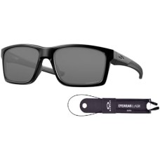 Oakley Очки-авиаторы для мужчин Oakley Mainlink OO9264 + комплект аксессуаров и дизайнерский набор iWear Черный (Matte Black / Prizm Black Polarized)