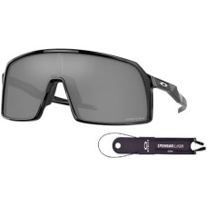 Oakley Солнцезащитные очки Oakley Sutro Low Bridge Fit Asian Fit OO9406A с защитным шнурком и дизайнерским комплектом iWear Черный (Polished Black / Prizm Black)
