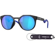 Oakley Солнцезащитные очки круглой формы для мужчин OO9242 HSTN 52M с аксессуарами от Designer iWear Черный (Matte Black / Prizm Sapphire)