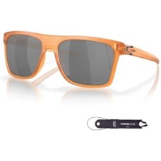 Oakley Мужские прямоугольные солнцезащитные очки 57MM с шнурком и дизайнерским комплектом iWear Черный (Matte Transparent Ginger / Prizm Black Polarized)