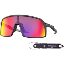 Oakley Солнцезащитные очки Oakley Sutro Low Bridge Fit Asian Fit OO9406A с защитным шнурком и дизайнерским комплектом iWear Черный (Matte Black / Prizm Road)