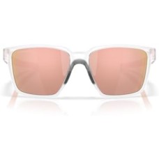 Oakley Солнцезащитные очки с квадратной оправой, регулируемыми дужками из проволоки и линзами Prizm для яркости Прозрачный (Matte Clear/Prizm Rose Gold Polarized)