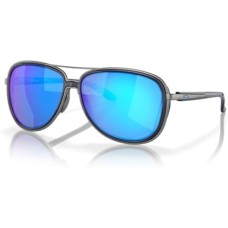 Oakley Солнцезащитные очки Split Time OO4129 для мужчин и женщин + комплект для ухода за очками iWear + шнурок Синий (Navy/Prizm Sapphire Iridium Polarized)