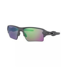 Oakley Мужские прямоугольные солнцезащитные очки FLAK 2.0 XL PRIZM, размер 59 Серебряный (STEEL/PRIZM ROAD JADE)