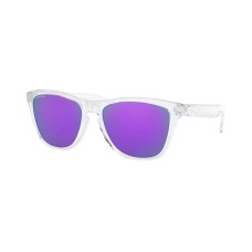 Oakley Мужские квадратные солнцезащитные очки Frogskin с линзами Prizm Нет цвета (POLISHED CLEAR/PRIZM VIOLET)
