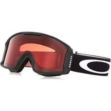 Oakley Лыжные очки Line Miner M с защитой от ударов, для всех типов лиц, анфасный вид, Пластик Черный (Matte Black W/Prizm Rose)