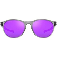 Oakley Круглые солнцезащитные очки Reedmace с поляризованными линзами, черный матовый Bio-Matter Серый (Grey Ink/Prizm Violet)