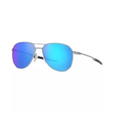 Oakley Мужские солнечные очки OO4147 Contrail 57, металлическая оправа, легкий и прочный дизайн Желтый (Satin Chrome)
