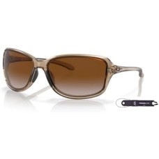 Oakley Женские прямоугольные солнцезащитные очки Oakley Cohort OO9301 + шнурок + дизайнерский комплект iWear Коричневый (Sepia / Dark Brown Gradient)