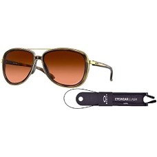 Oakley Солнцезащитные очки Split Time OO4129 для мужчин и женщин + комплект для ухода за очками iWear + шнурок Коричневый (Brown Tortoise / Prizm Brown Gradient)