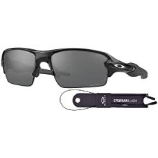 Oakley Мужские очки Oakley Flak 2.0 для низкой переносицы с азиатской посадкой + дополнительные аксессуары Черный (Polished Black / Prizm Black Polarized)