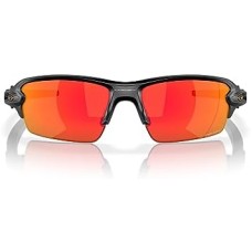 Oakley Солнцезащитные очки мужские прямоугольной формы, модель Flak 2.0, с низкой посадкой для носа Черный (Matte Black/Prizm Ruby)